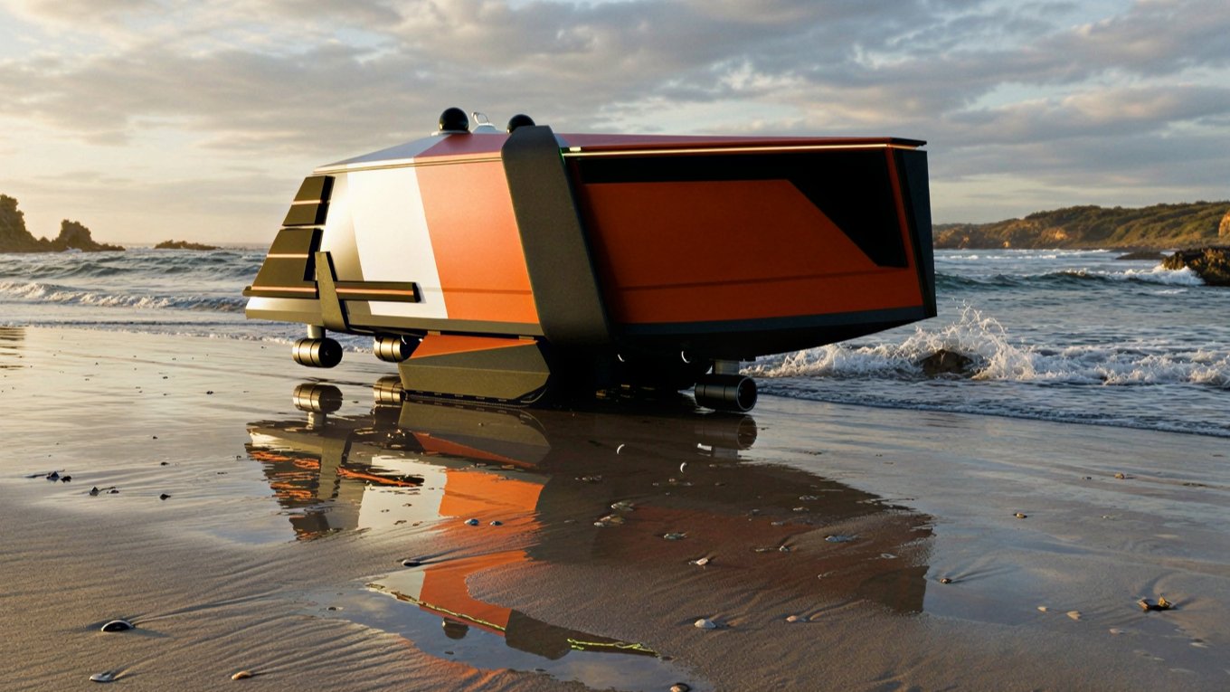 Chenilles sur plage