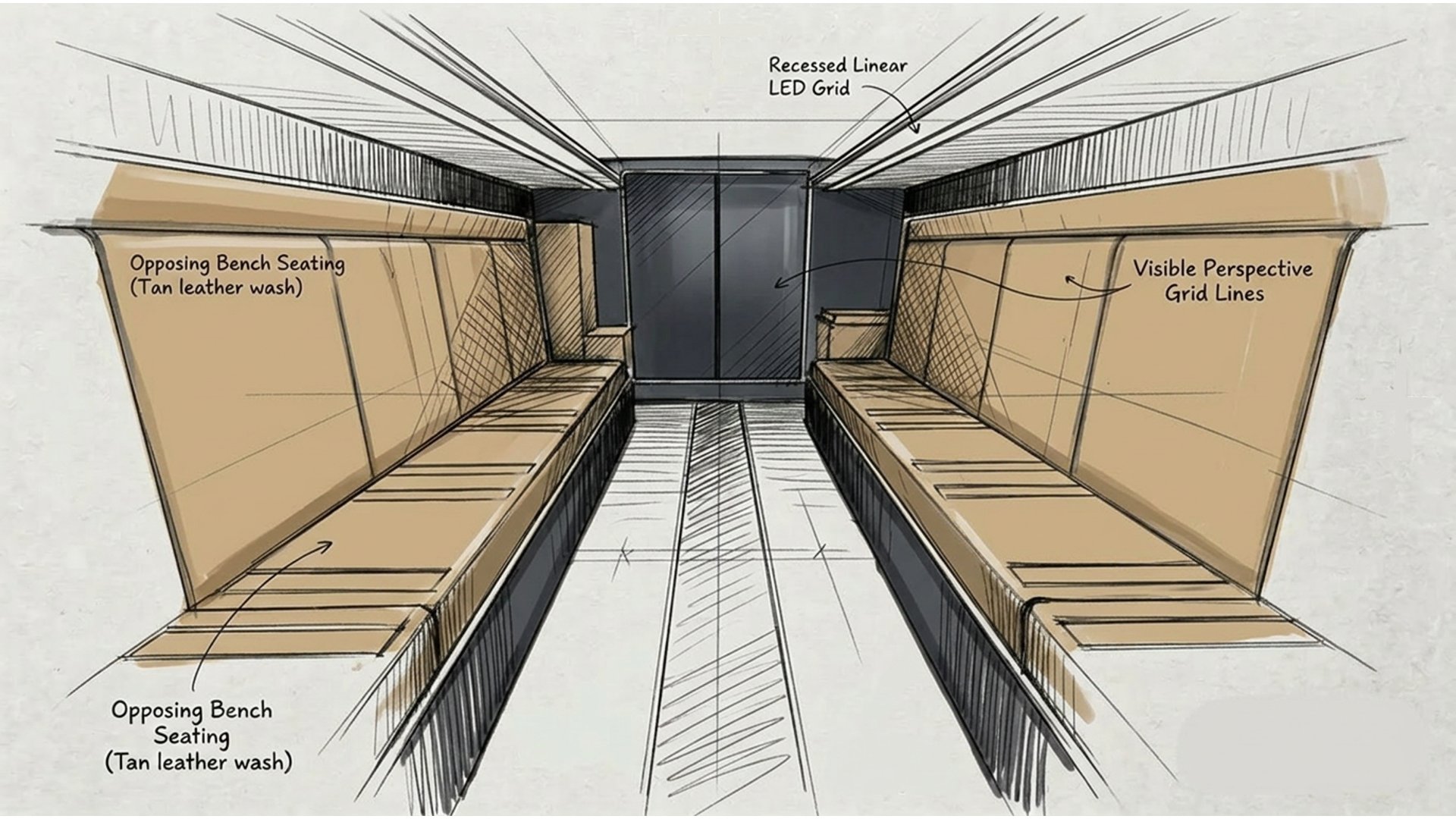 Interior bench sketch
