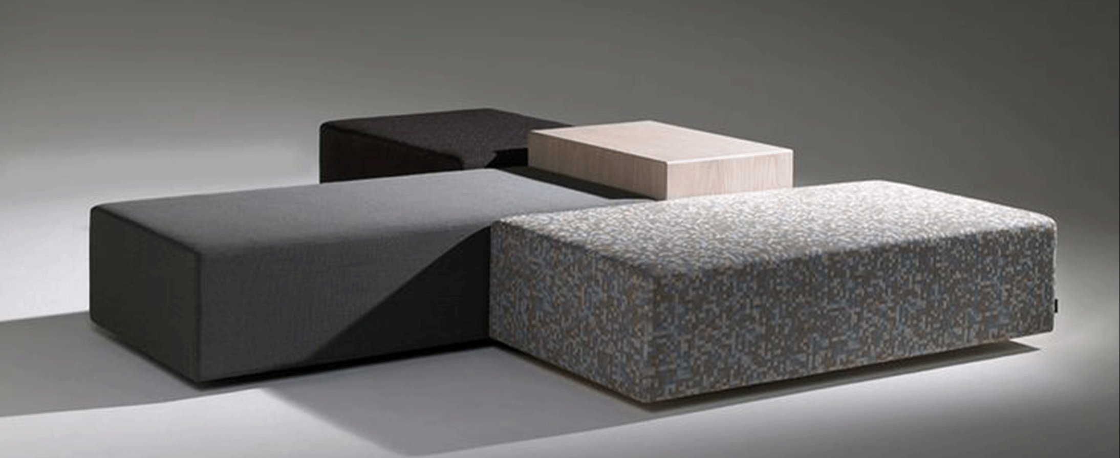 Modular seating — interlocking volumes