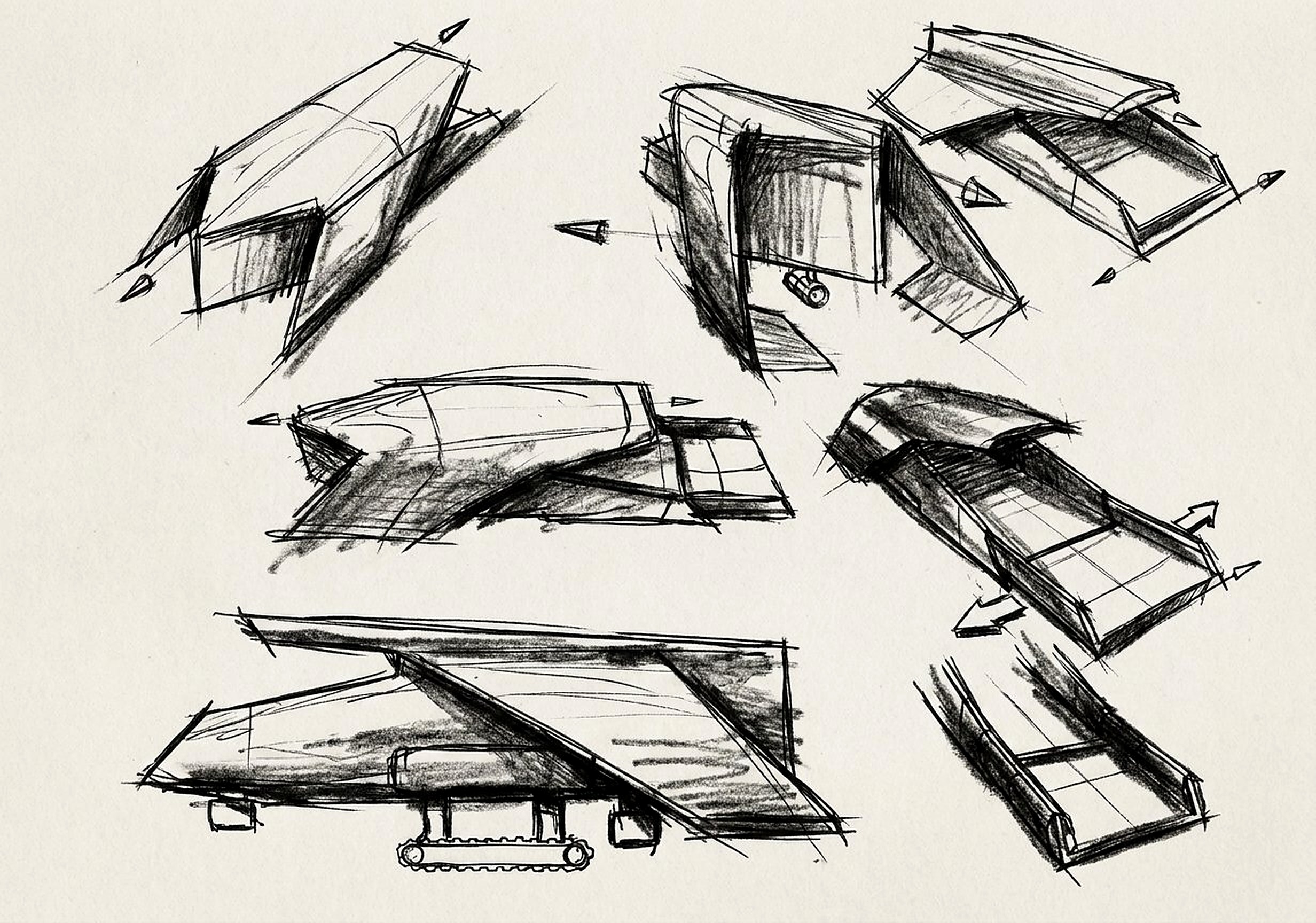 Volume explorations — early sketches