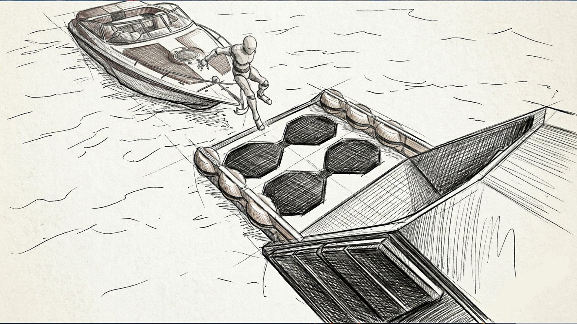 Rescue scene sketch