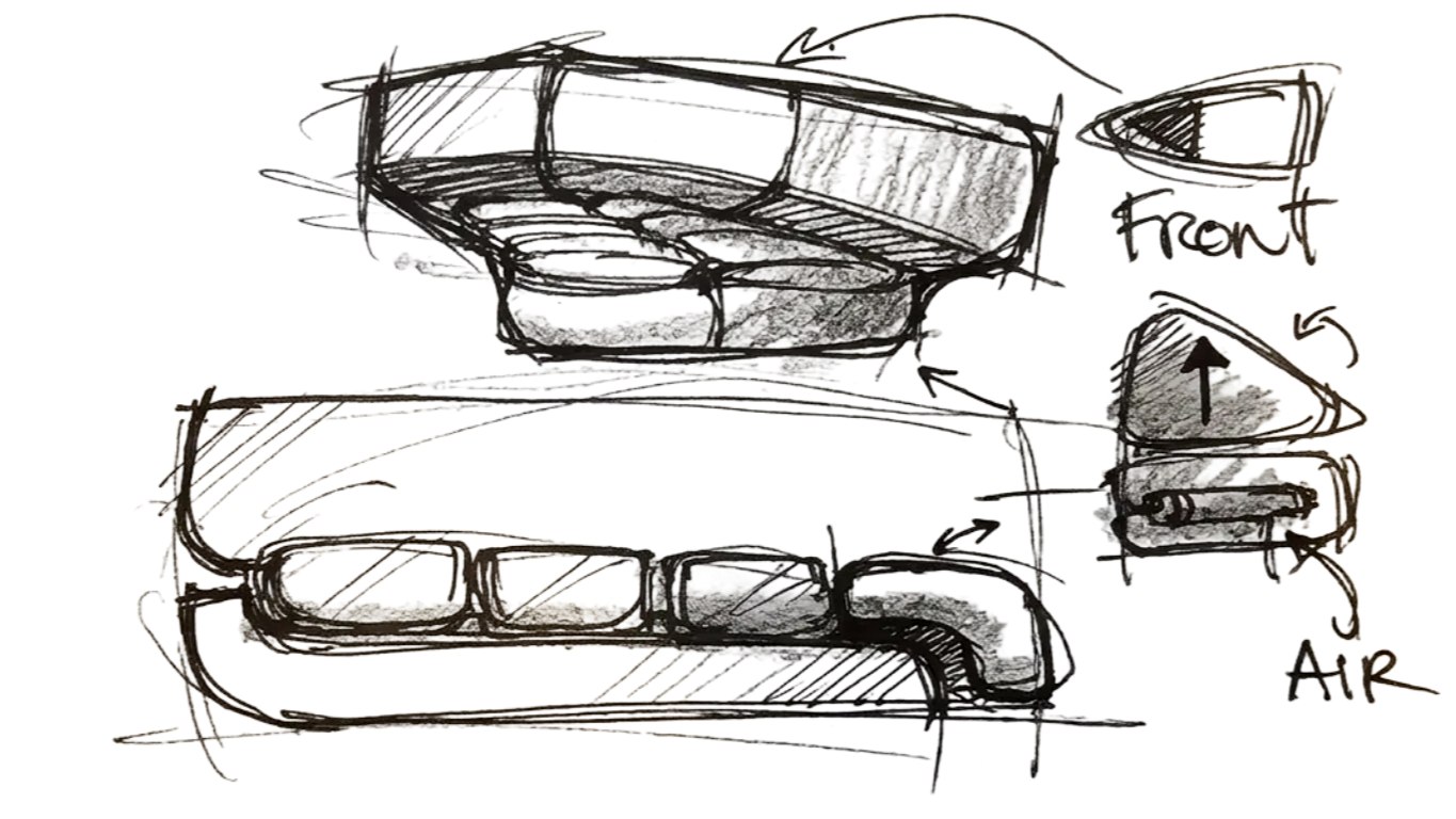 Cabin study with front and air details